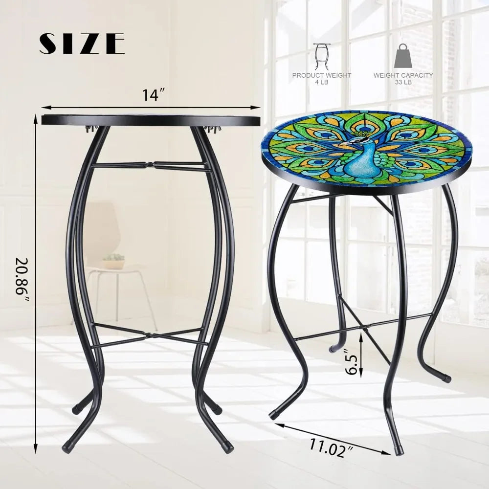 Glass Top Table with Rust -Resistant Cast Aluminum base.  Selection of 4 patterns