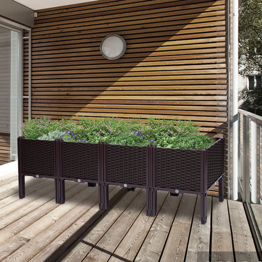 Outdoor Elevated Planter Box With Legs For Vegetables/Flowers/Herbs