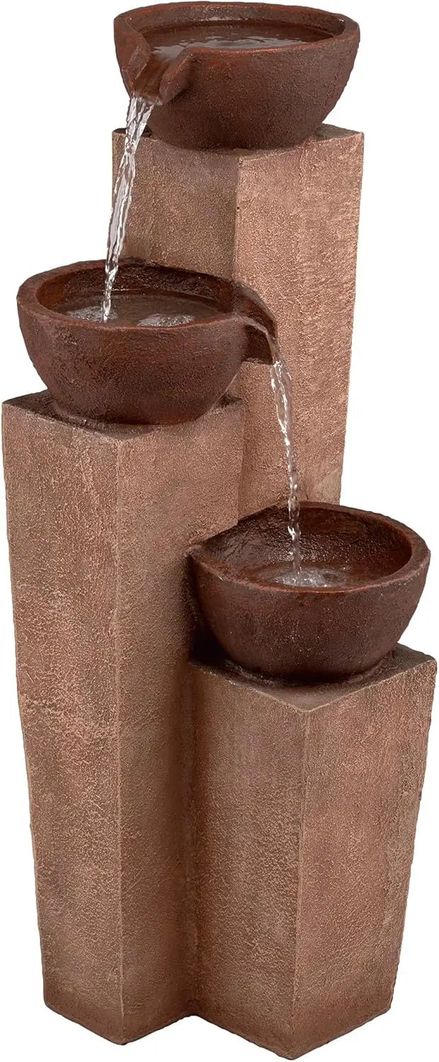 Rustic Pots Water Fountain for Garden, 35"