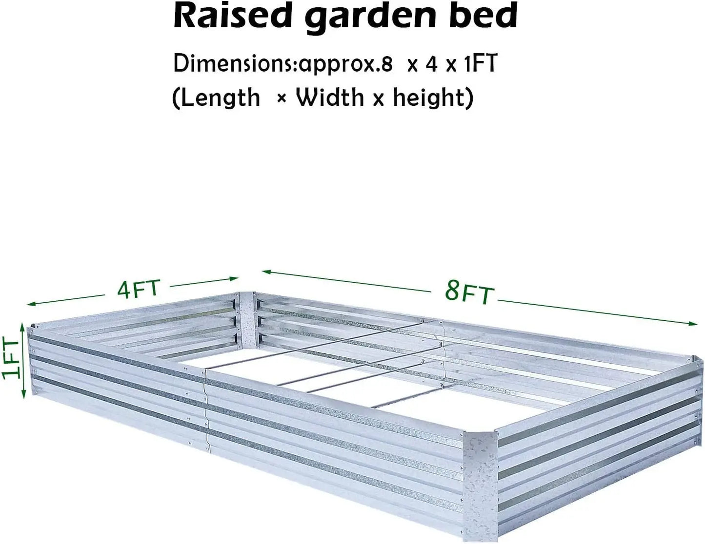 Large Galvanized Raised Garden Bed.