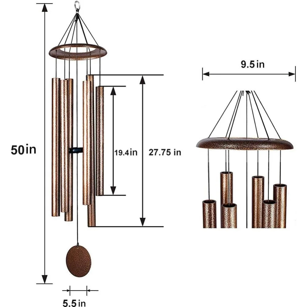 50 inch  Large Wind Chimes     Deep Tone Sounds Like Church Bells    Freight free