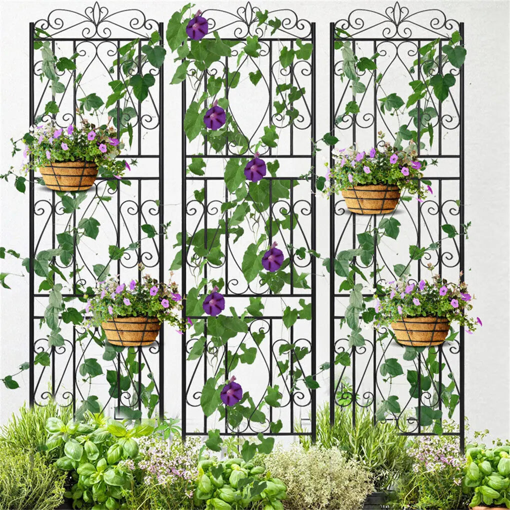 2PCS Large Tall Metal Garden Trellis / Fence