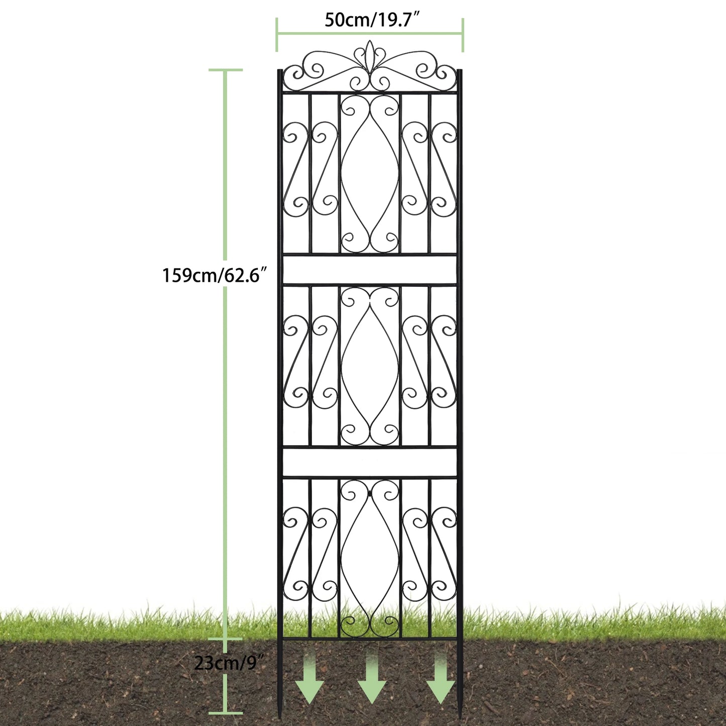 2PCS Large Tall Metal Garden Trellis / Fence