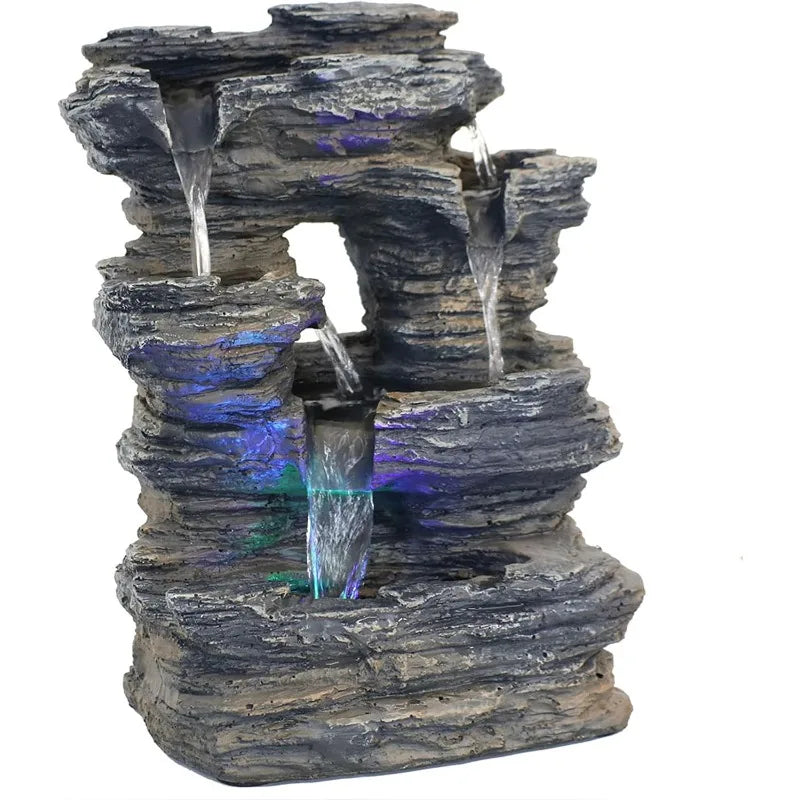 Tabletop Water Fountain with LED Multi-Colored Lights