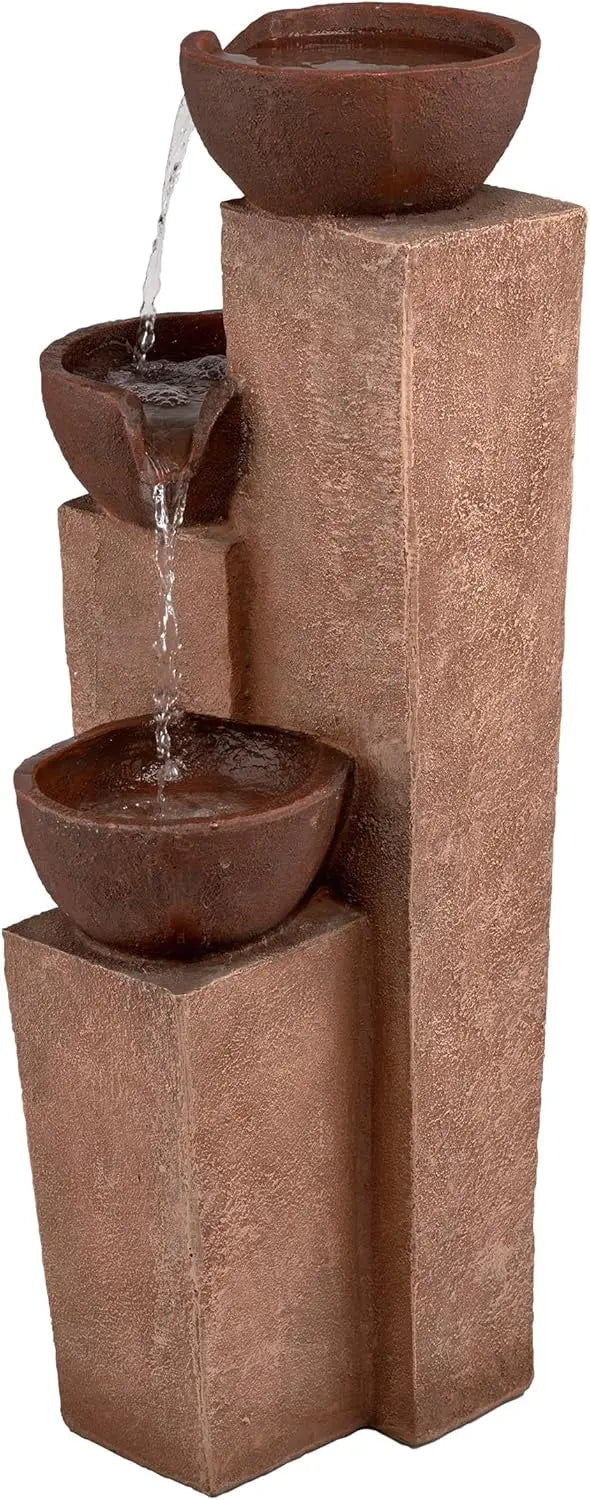 Rustic Pots Water Fountain for Garden, 35"