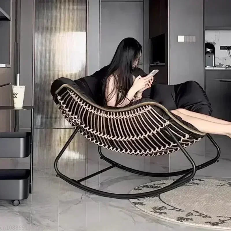 Adult lazy sofa rocking chair, single-person , balcony leisure or luxury living room