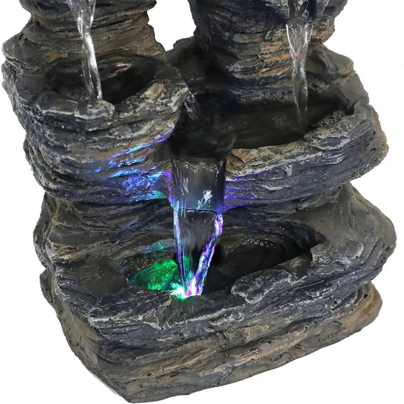 Tabletop Water Fountain with LED Multi-Colored Lights