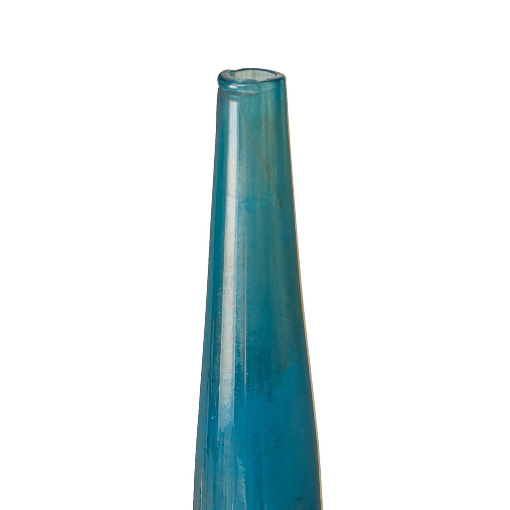 Blue and Bronze Tone Decorative Glass Vases 3-piece set