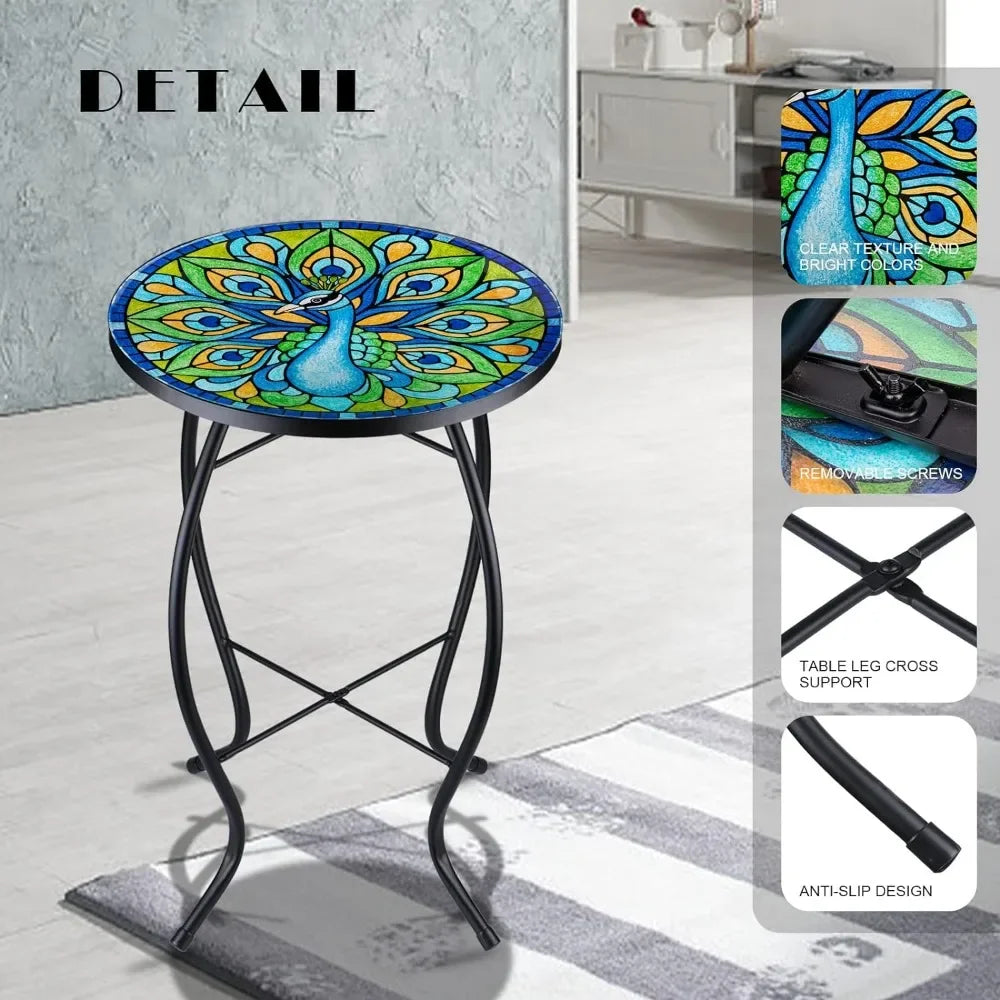 Glass Top Table with Rust -Resistant Cast Aluminum base.  Selection of 4 patterns