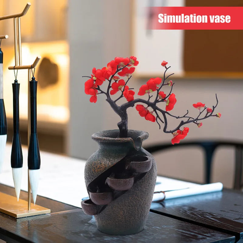 Flower Vase Desktop Waterfall  Fountain